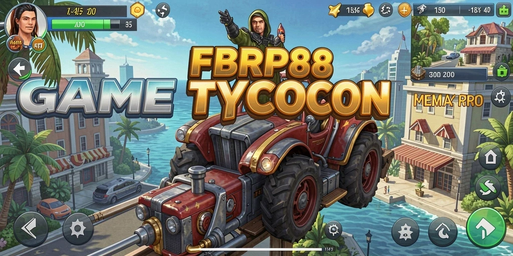 Screenshot gameplay FBRP88 yang menunjukkan pengelolaan bisnis Tycoon.