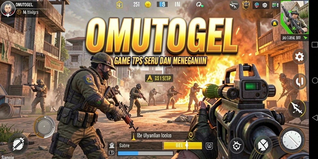 Screenshot gameplay OMUTOGEL yang menampilkan aksi seru TPS.