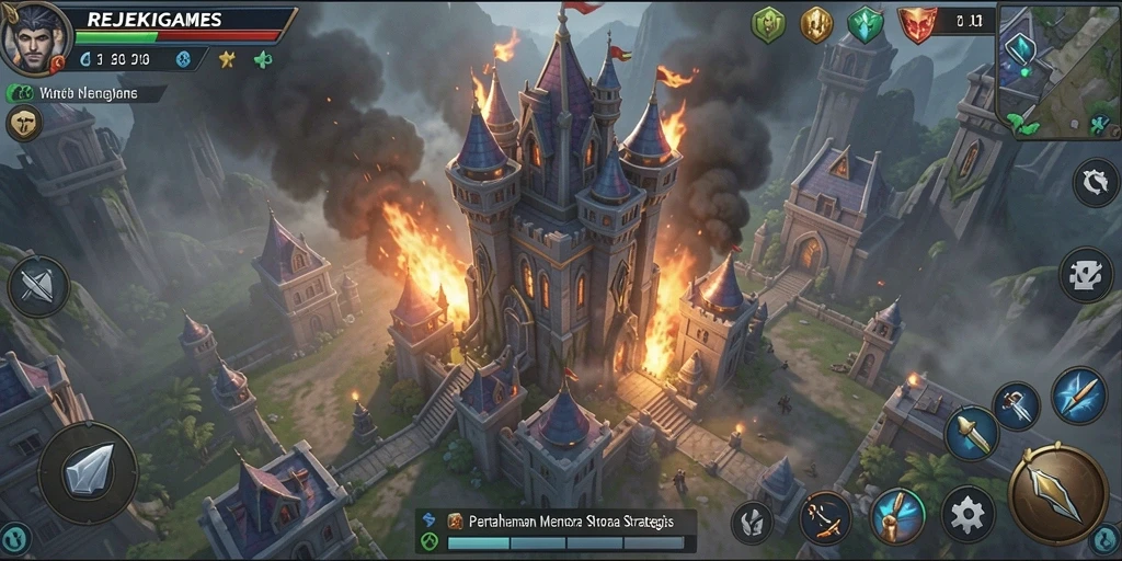 Tampilan gameplay <strong>REJEKIGAMES</strong> yang penuh aksi dalam Tower Defense.